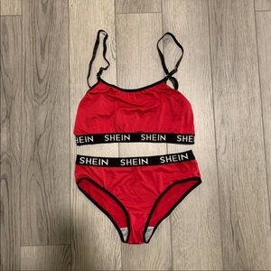 NEW SHEIN Letter Tape Lingerie Set — Small